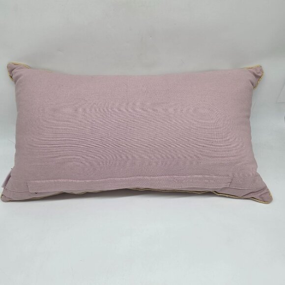 Harvest Moon Decorative Beaded Pumpkin Velvet Throw Pillow Rectangular Accent - Picture 5 of 10